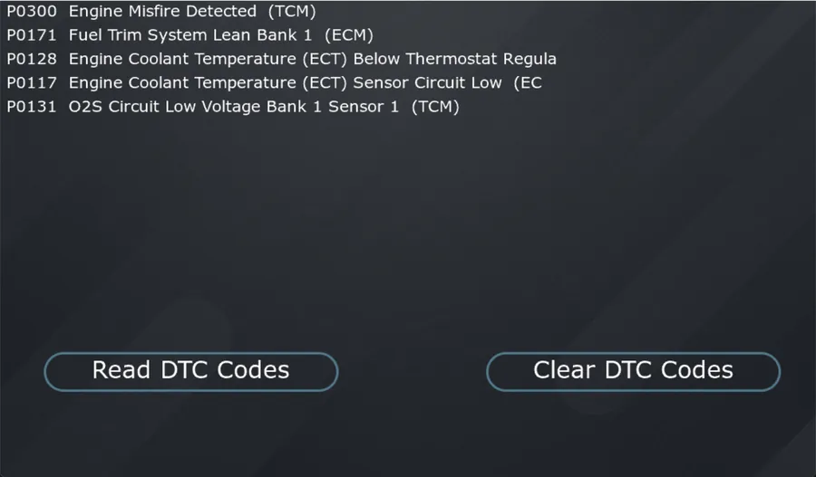 Helm Commander diagnostics / trouble codes